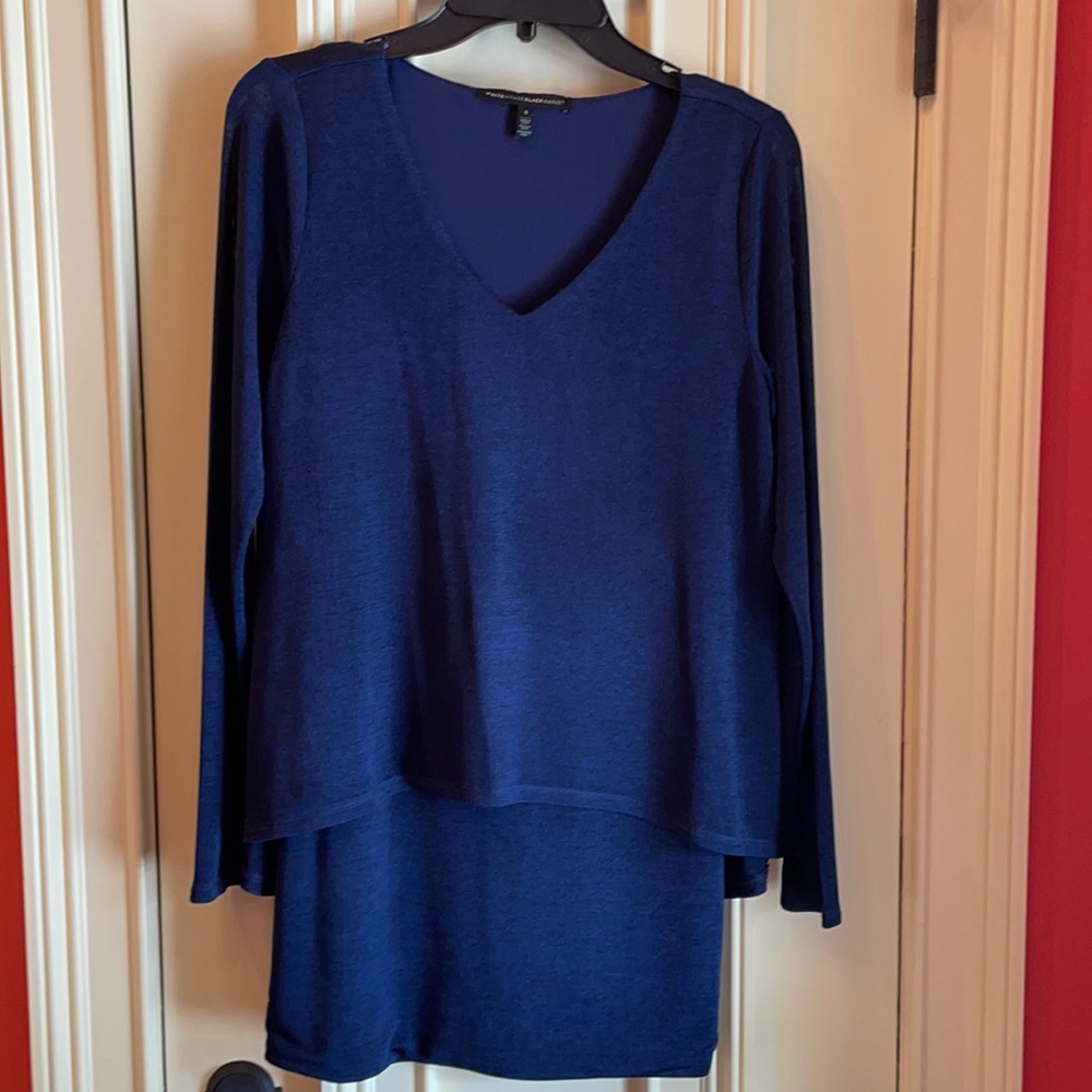 Navy blue, White House Black Market silky stretch top